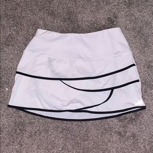 Black and white athletic tennis skirt